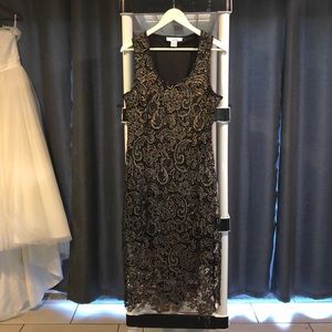 Black and gold dress